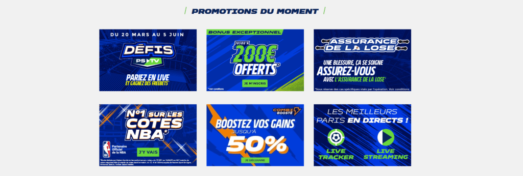 promotions parions sport en ligne