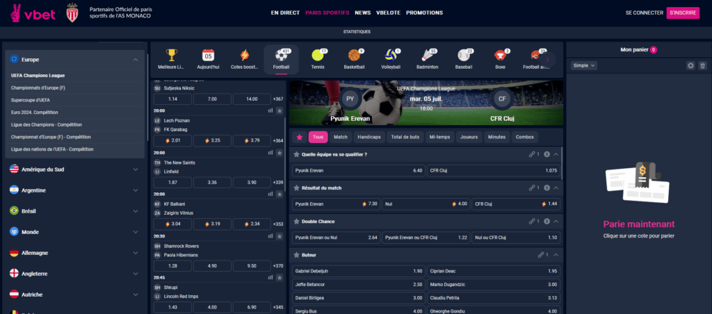 football vbet paris