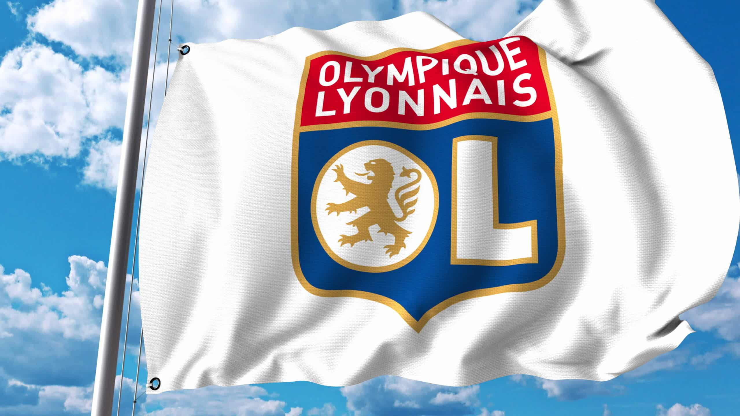 drapeau de Lyon football club