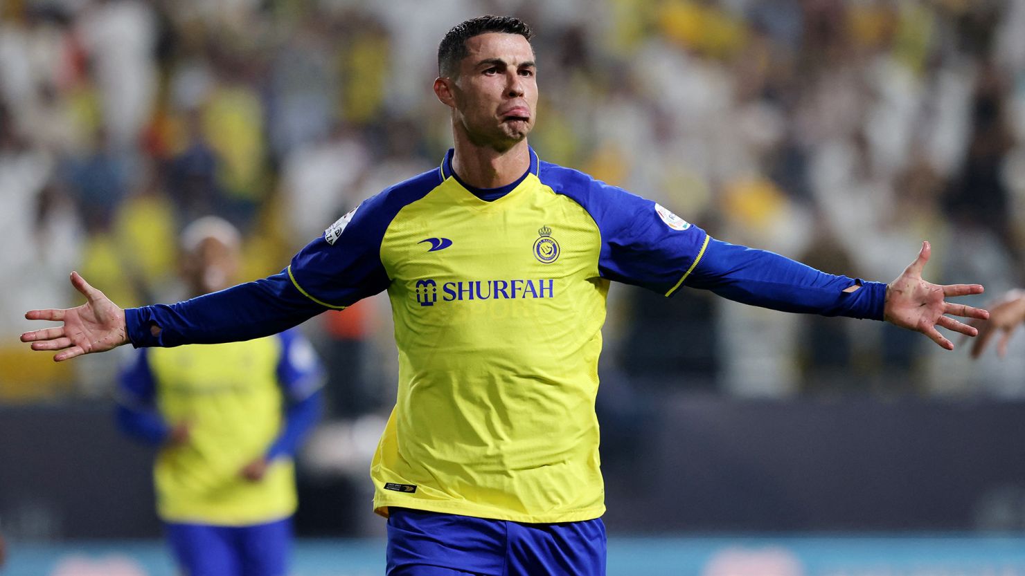 cristiano ronaldo celebrant un but avec al nassr