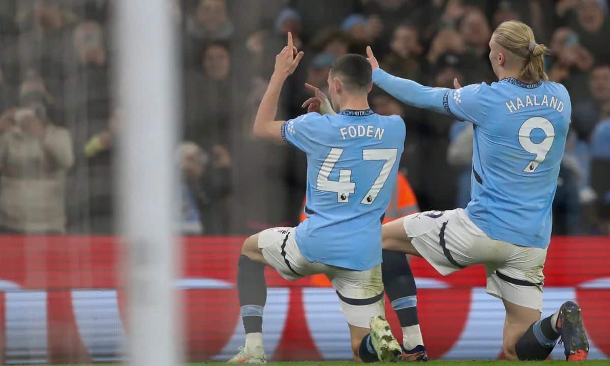 foden et haaland celebration contre chelsea