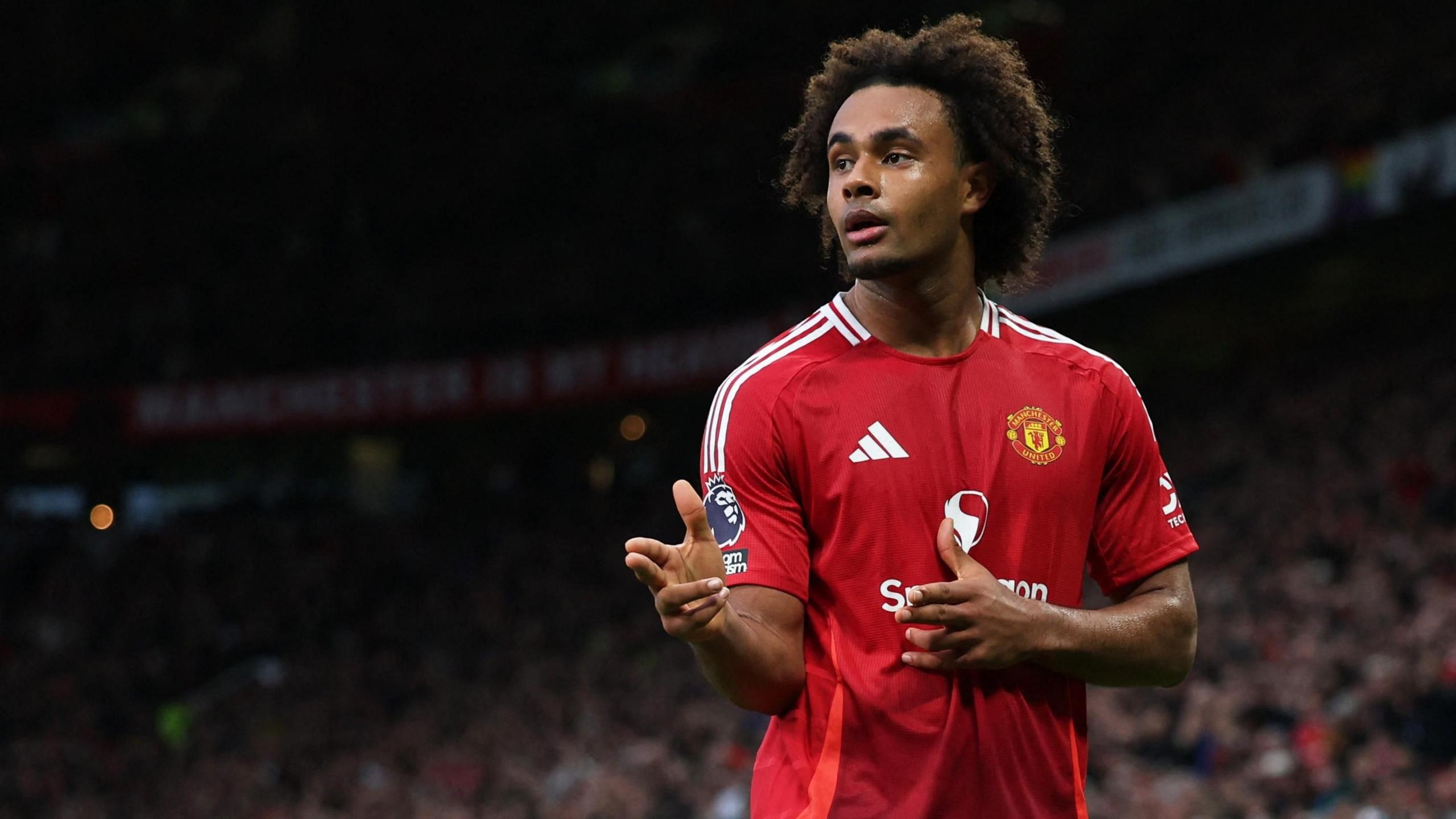 Joshua Zirkzee, l'homme du match pour Manchester United.