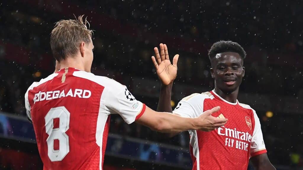 Bukayo Saka et Martin Odegaard