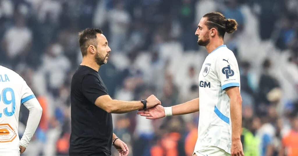 Roberto De Zerbi et Rabiot